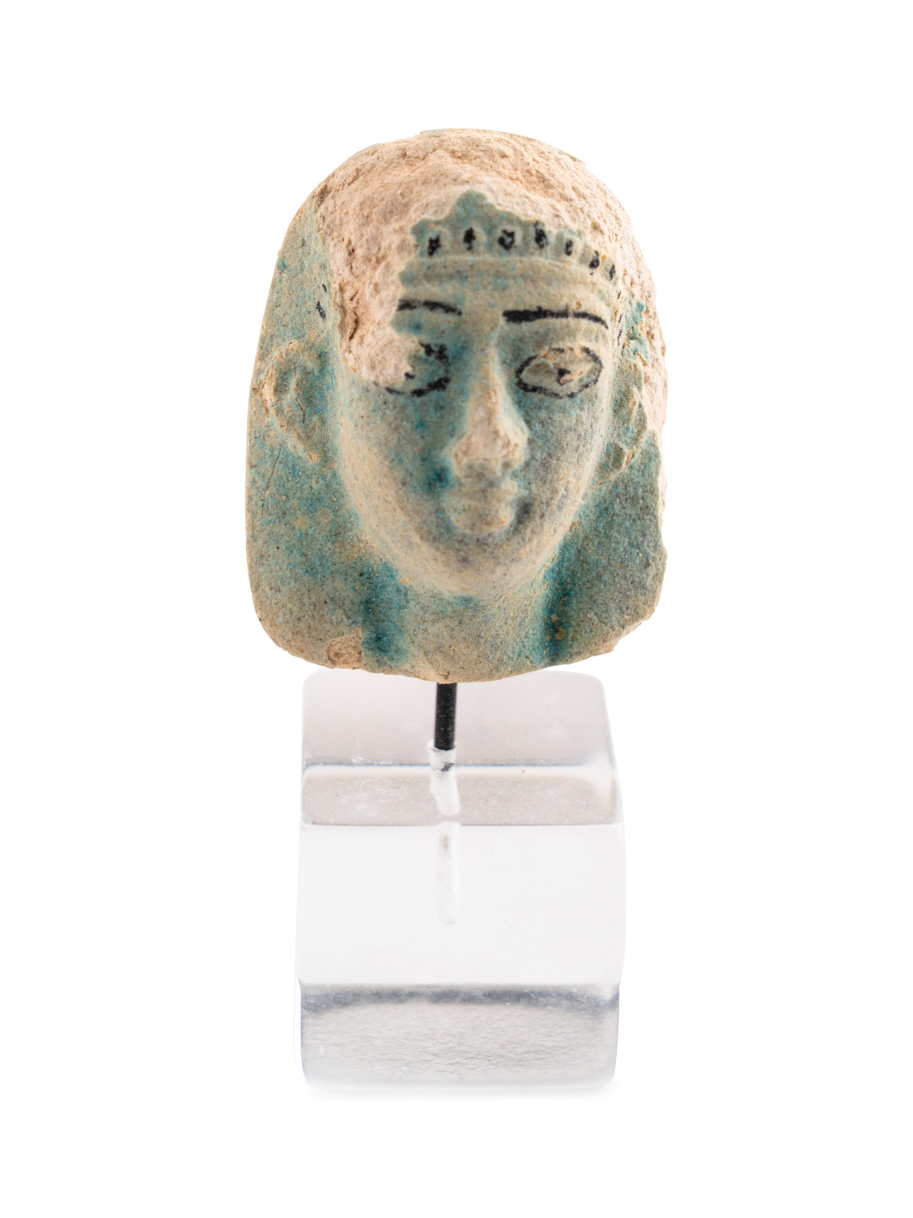 An Egyptian Faience Bust of a Female