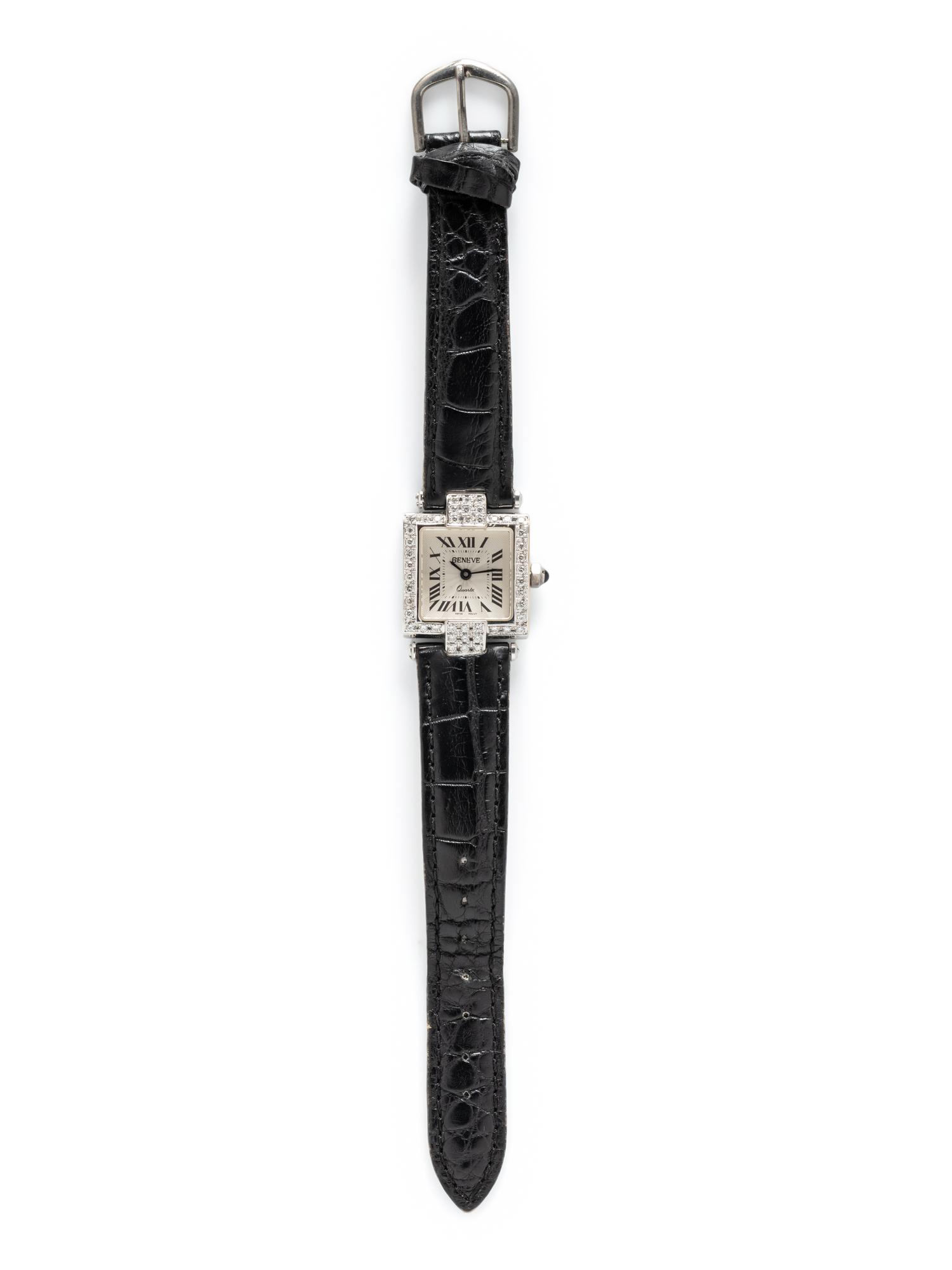 GENEVE, WHITE GOLD AND DIAMOND WATCH