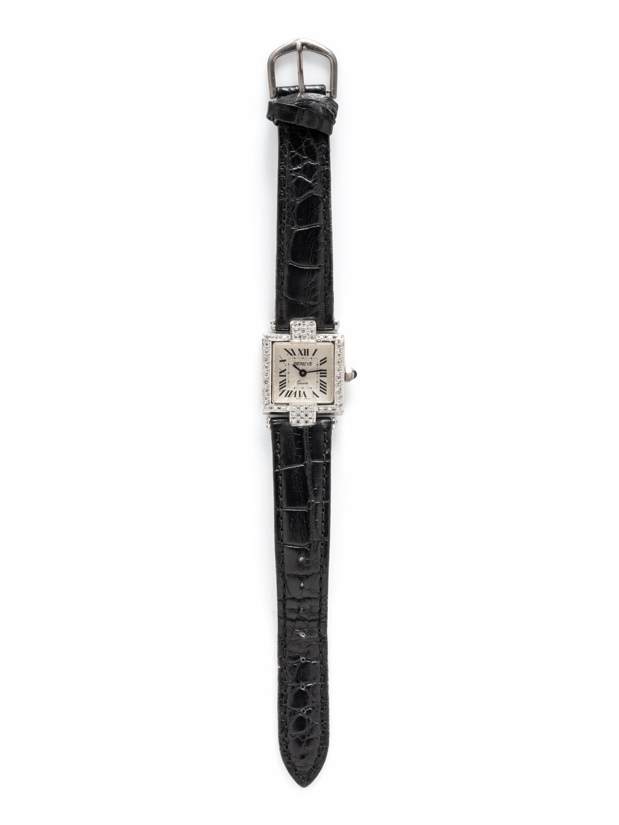 GENEVE, WHITE GOLD AND DIAMOND WATCH