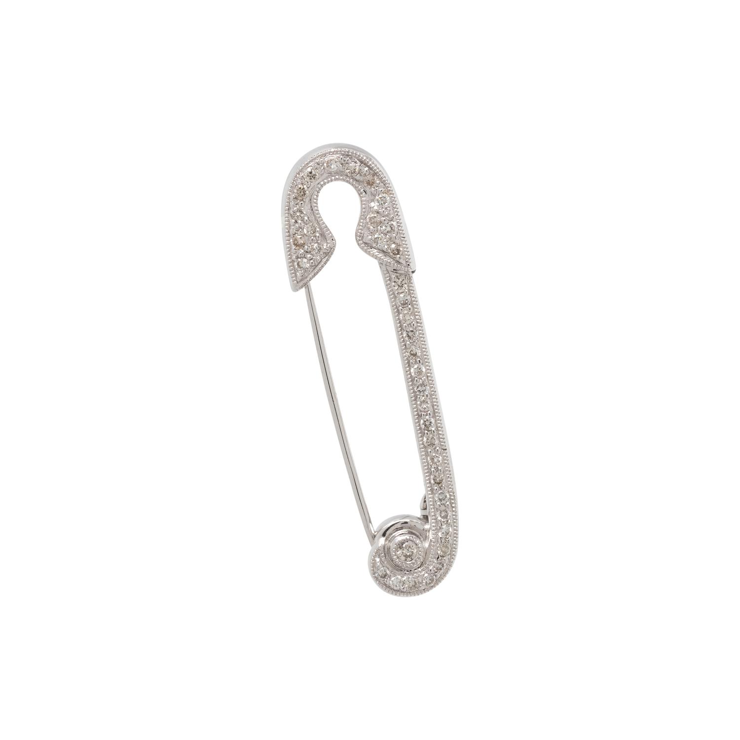 DIAMOND SAFETY PIN BROOCH