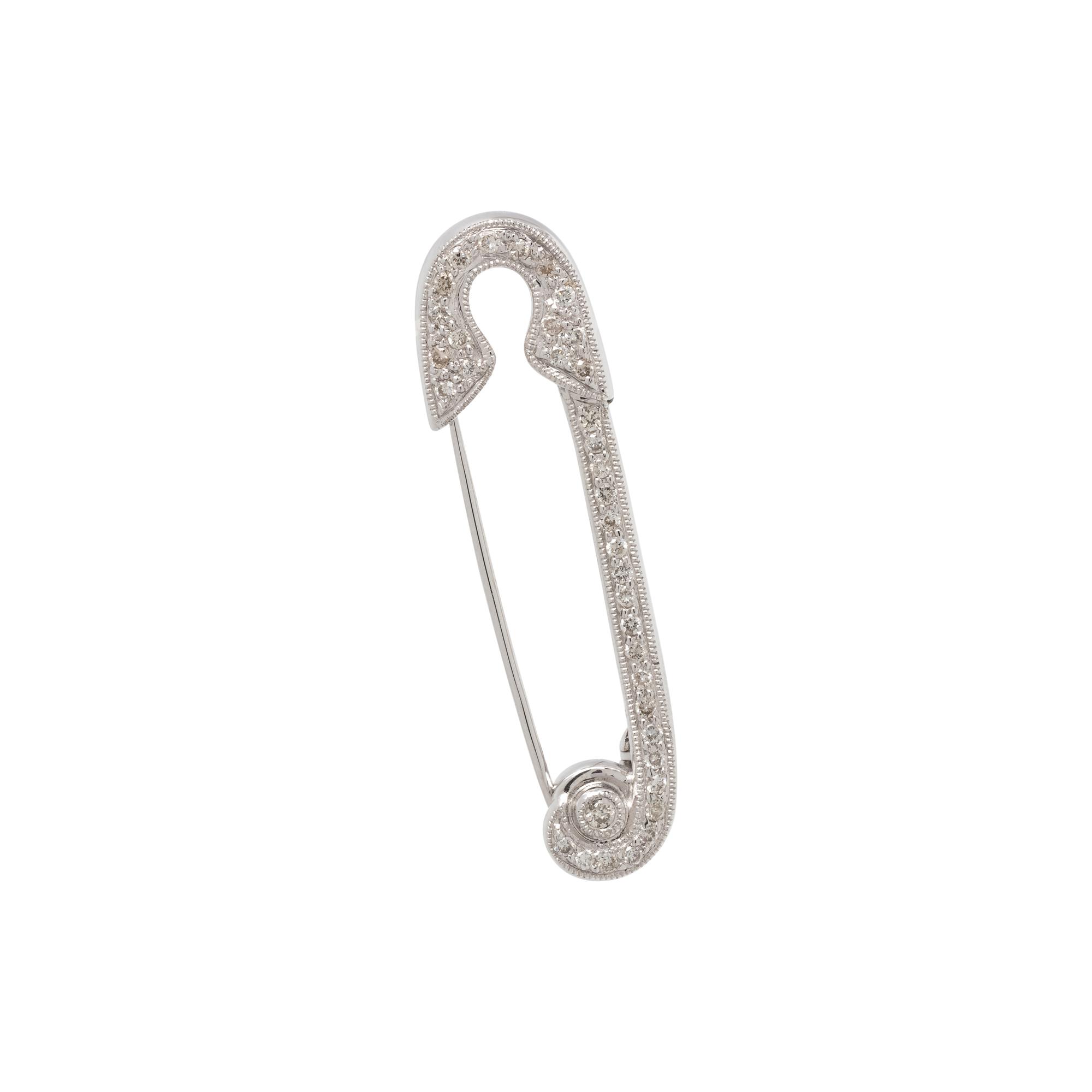 DIAMOND SAFETY PIN BROOCH