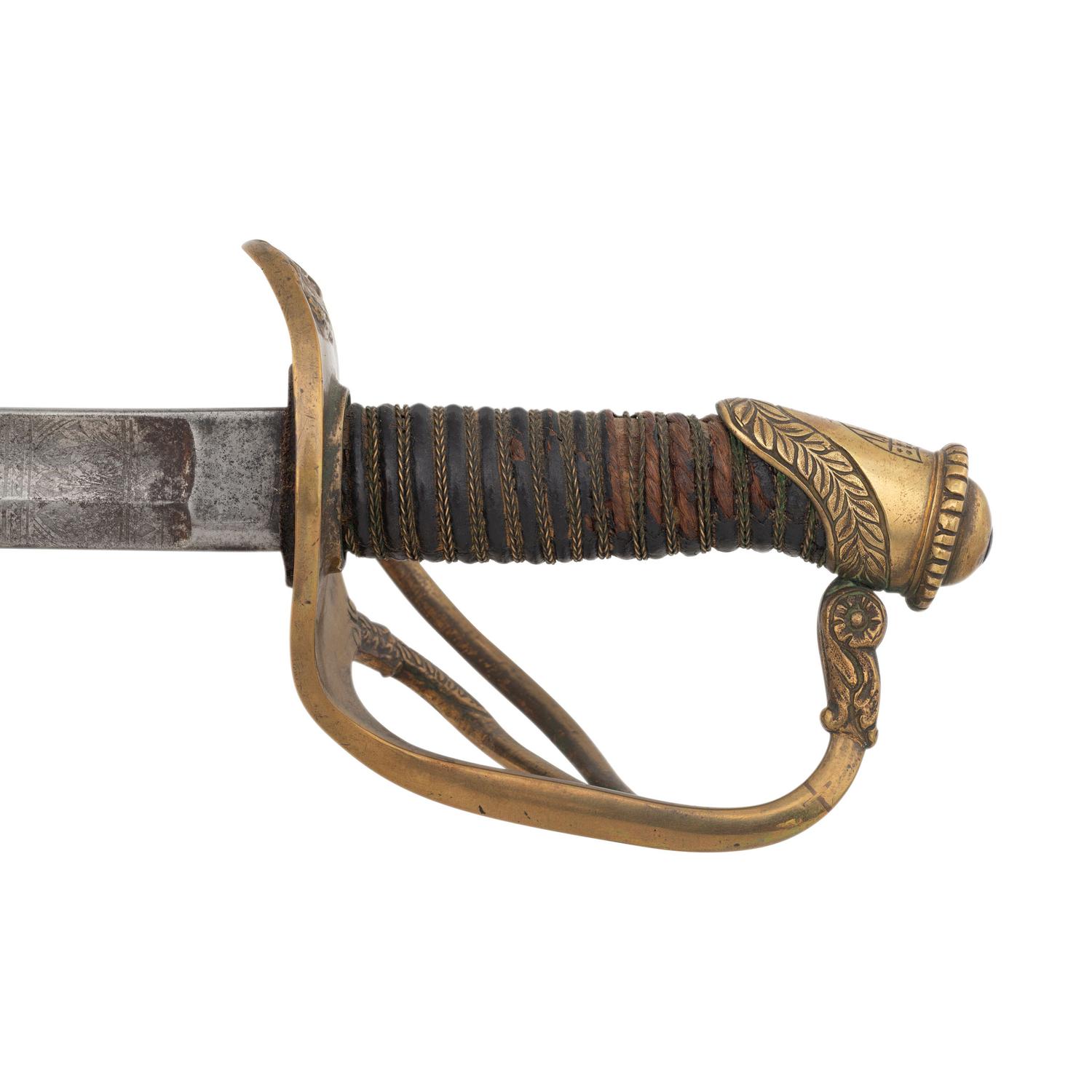Imported 1840 Type Heavy Cavalry Officers Saber Presented to Lt. James Bradley - 131st NY Volunteers