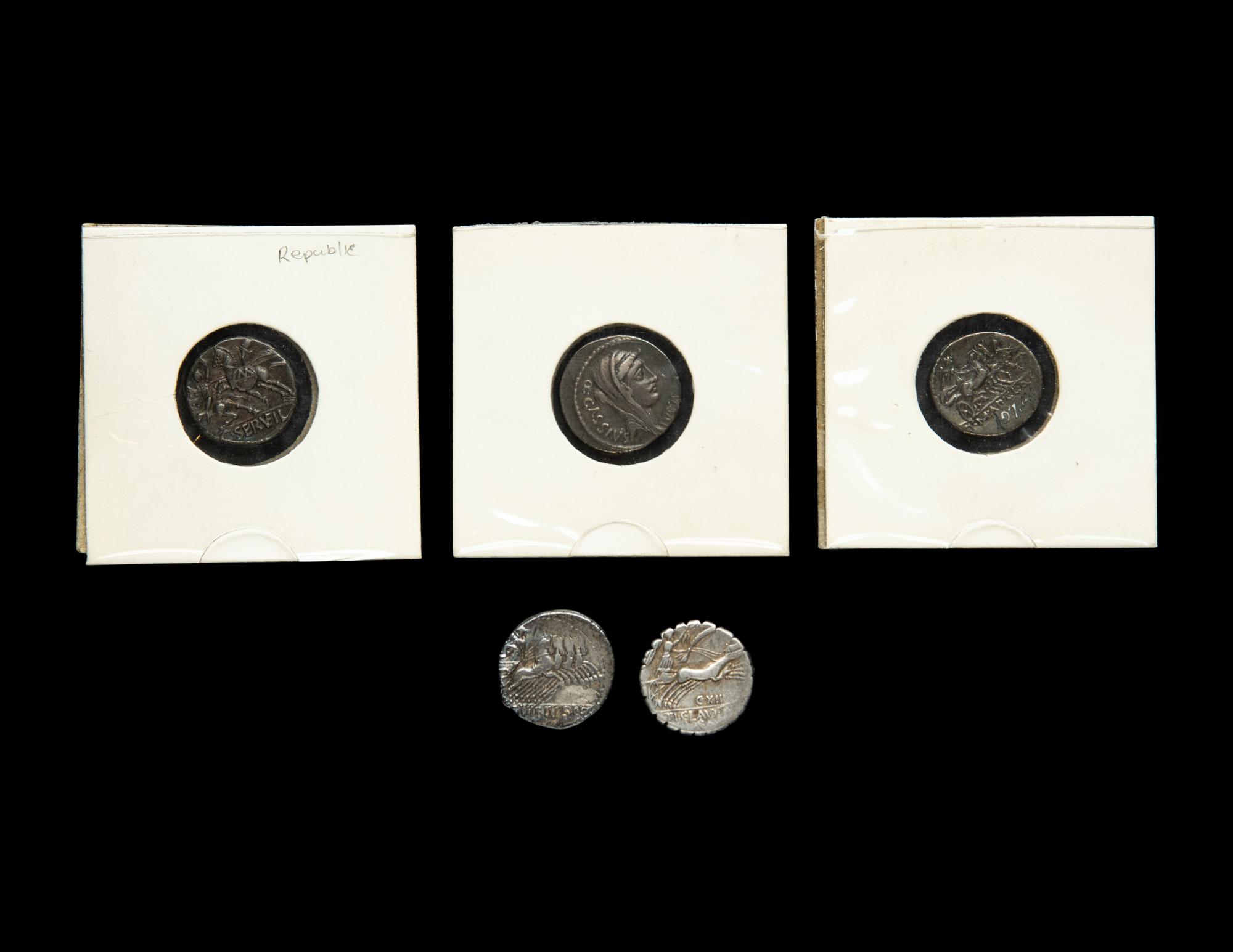 [ANCIENT] Consular Period. Five AR Denarii. (c. 80 BCE)