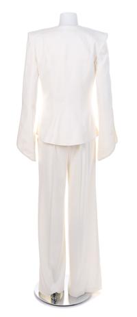 Louis Verdad Three-Piece Cream Pant Suit, 1980-90s No size label