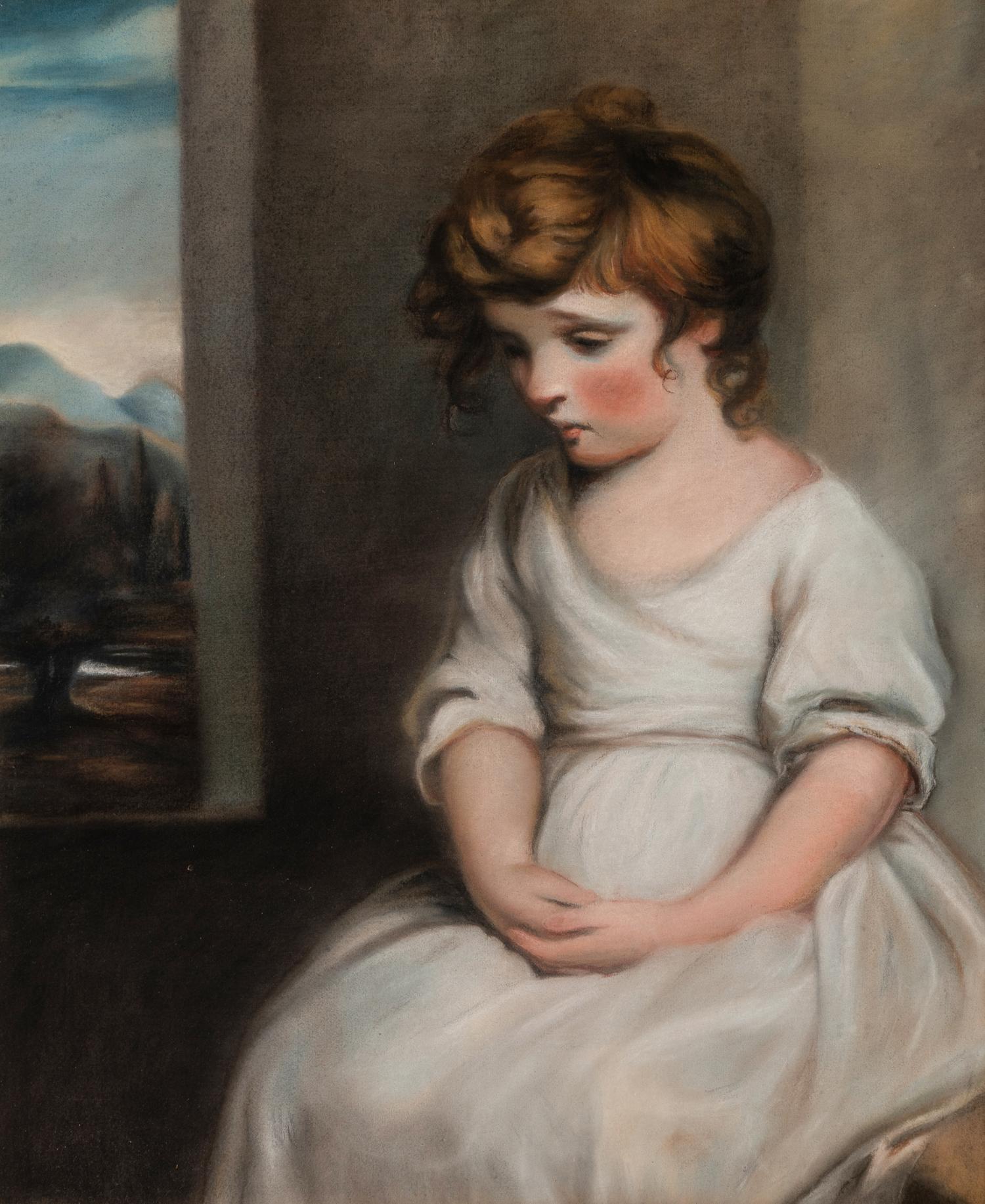 A Seated Girl in Profile