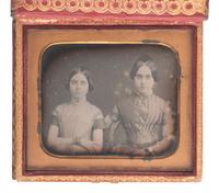 [EARLY PHOTOGRAPHY]. 14 sixth plate daguerreotypes featuring pairs and trios of sitters.