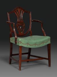 A Federal Carved Mahogany Armchair