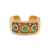 MARIO BUCCELLATI, YELLOW GOLD AND EMERALD RING