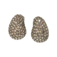 CULTURED TAHITIAN PEARL AND COLORED DIAMOND CONVERTIBLE EARRINGS