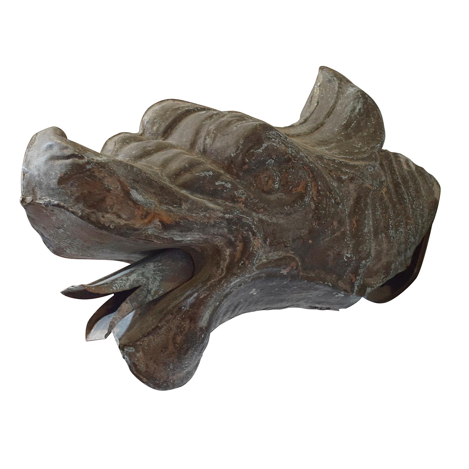 A Copper Downspout 8" W x 16" D x 12" H — United States, 20th Century