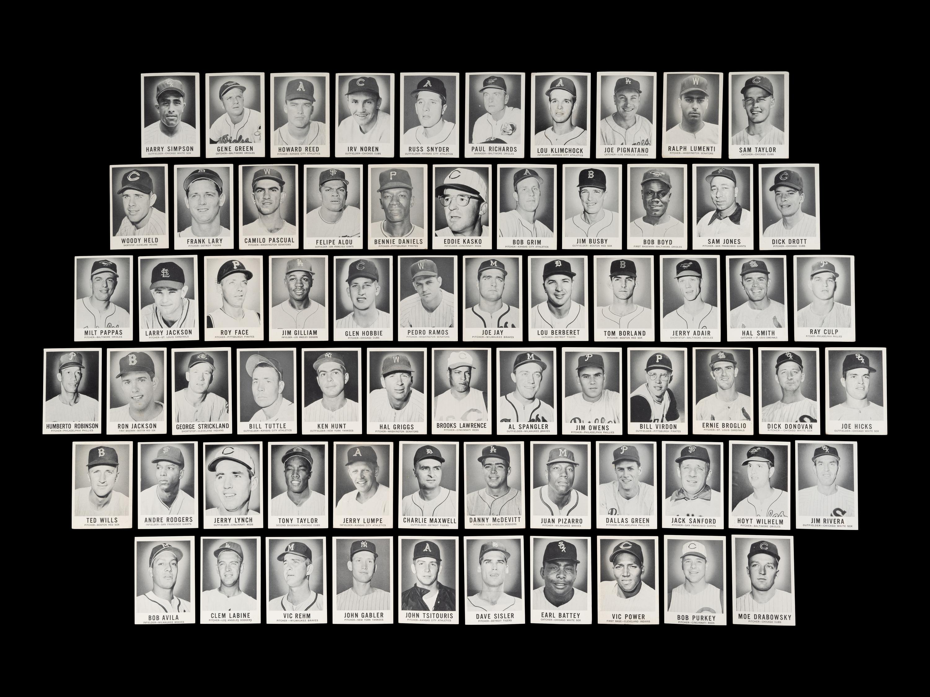 A Group of 68 Assorted 1960 Leaf Baseball Cards,
