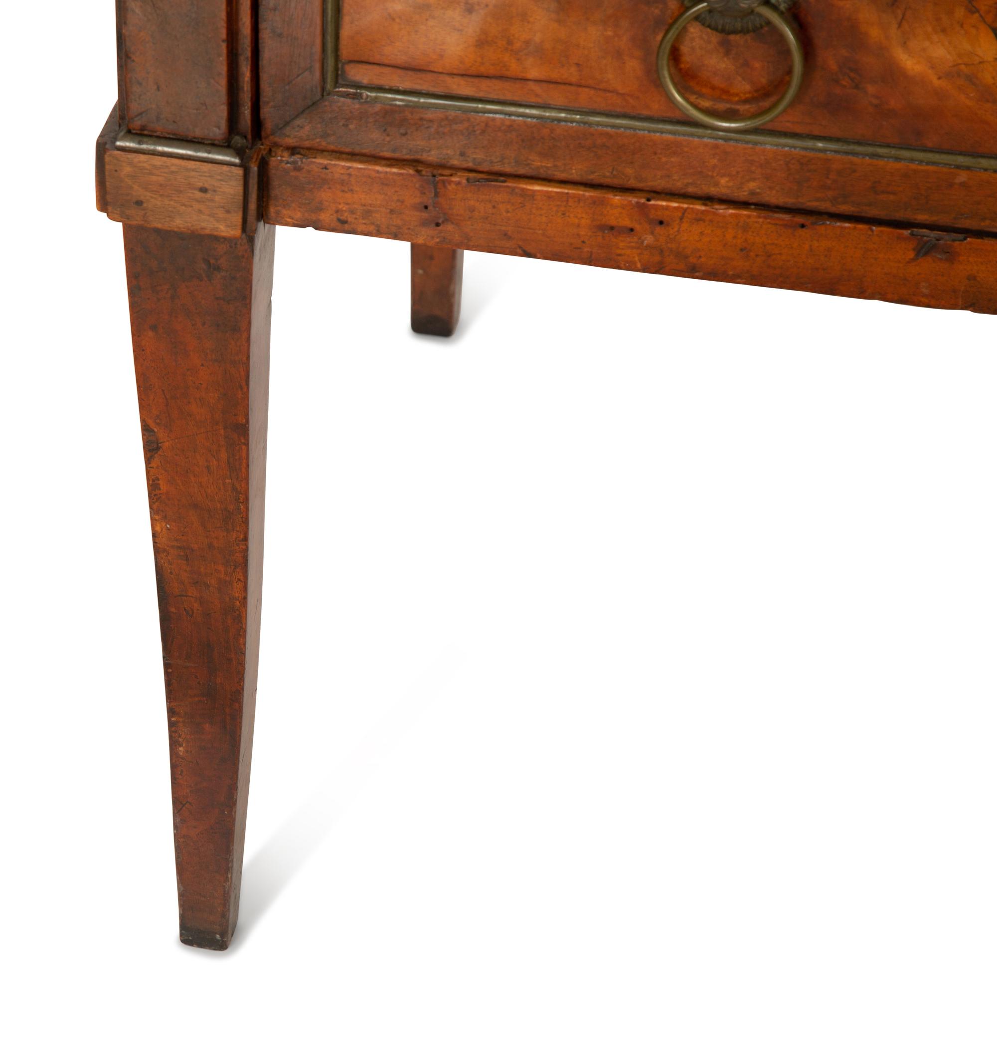 An Italian Walnut Two-Drawer Commode