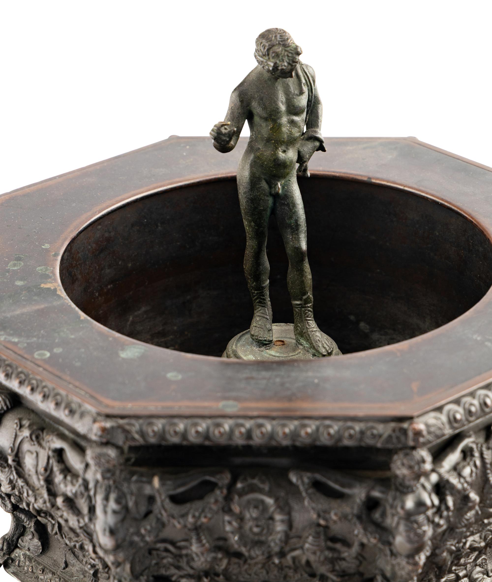 An Italian Grand Tour Bronze and Marble Model of the Palazzo Ducale Fountain