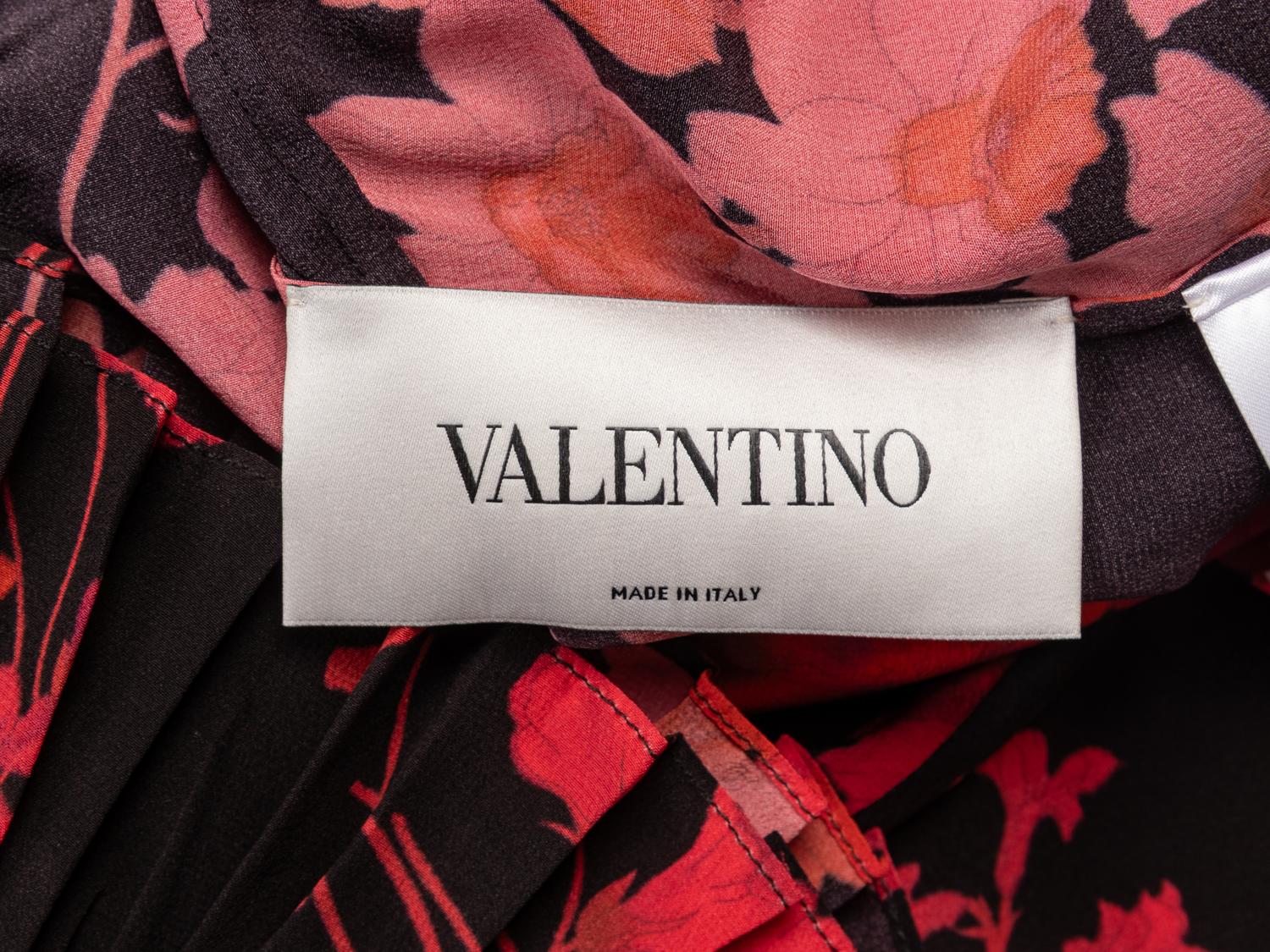 Valentino, Floral-Print Silk Dress