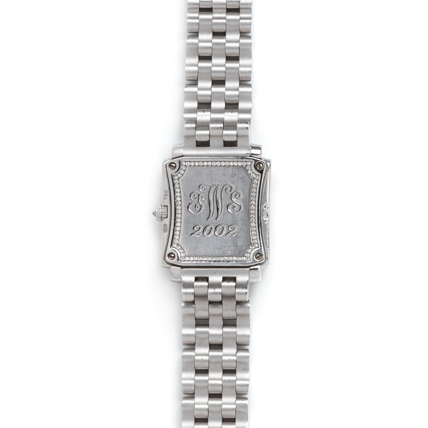 PATEK PHILIPPE, 18K WHITE GOLD AND DIAMOND REF. 4825/150W 'GONDOLO' WRISTWATCH