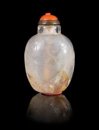 A Rock Crystal Snuff Bottle Height 2 1/2 inches.