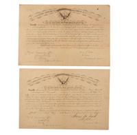 [CIVIL WAR]. A group of 6 documents identified to William Bennett, Co. C, 19th Ohio Infantry.