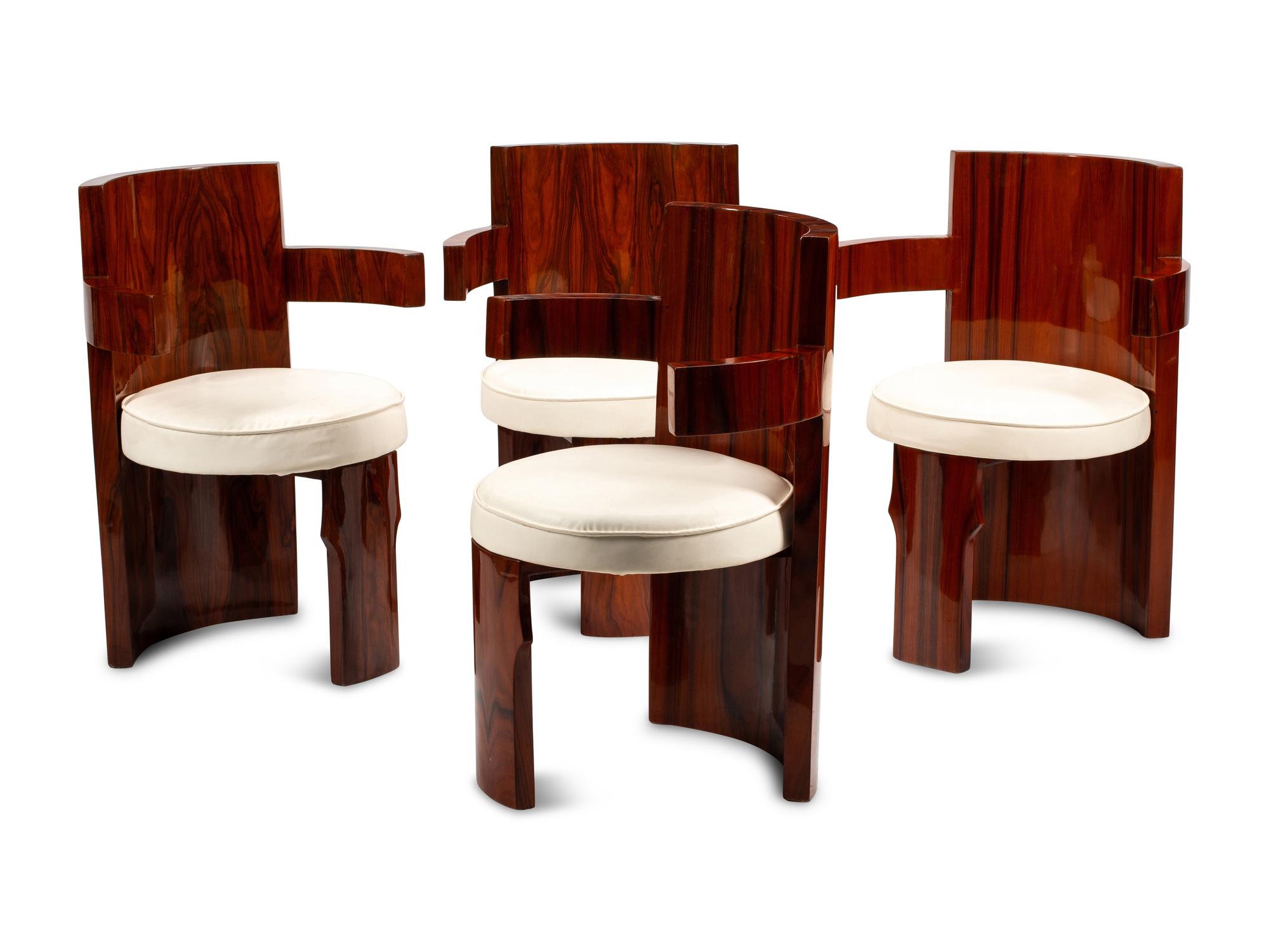 A Set of Four Modernist Armchairs