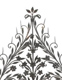 A Mizner Wrought Iron Floral and Foliate Wall Sconce