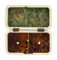 An English Tortoiseshell Tea Caddy