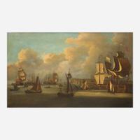 Peter Monamy (British, 1689–1749) War of the Spanish Succession, 1702-1713, The Fleet Under Admiral Sir George Rooke, Assembling and Victualling in the Downs at the Outbreak of War – September 1702