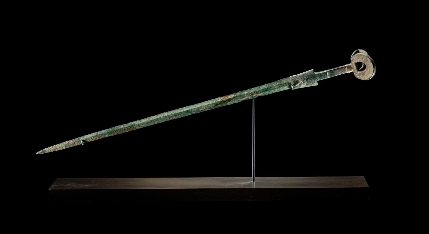 A Luristan Bronze Sword with Split-Ear Pommel