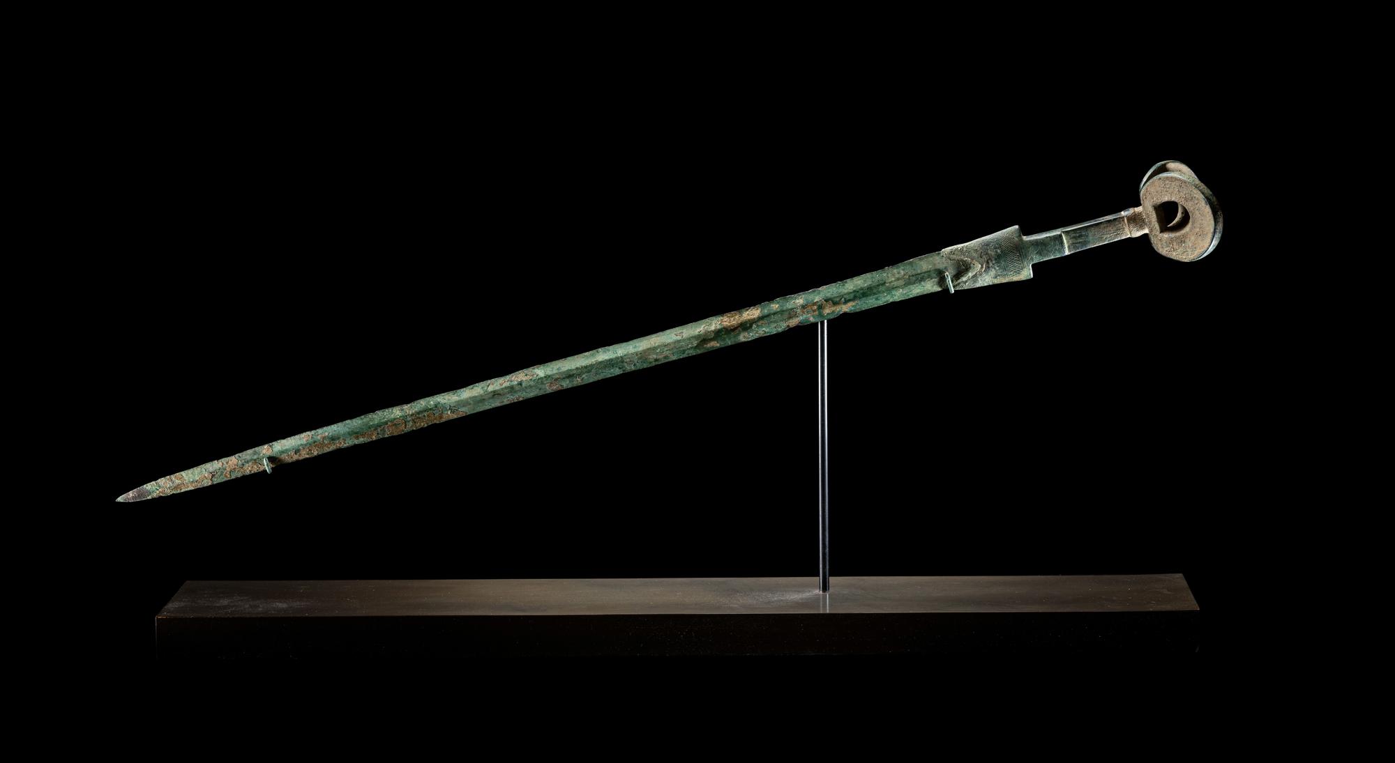 A Luristan Bronze Sword with Split-Ear Pommel