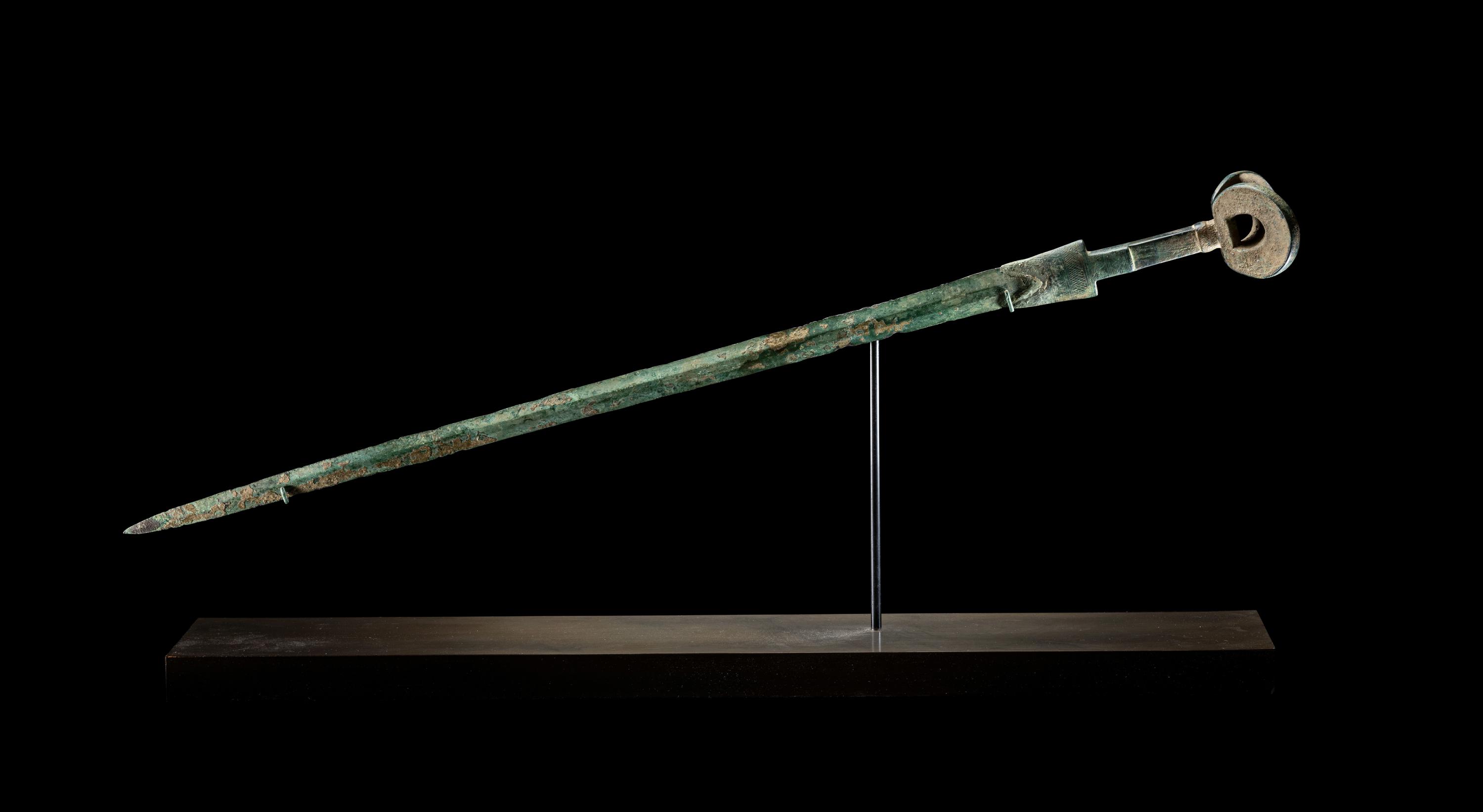 A Luristan Bronze Sword with Split-Ear Pommel