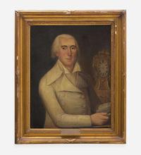 Ralph Eleaser Whiteside Earl (1788-1838) Portrait of David Rittenhouse (1732-1796) with Clock and Book