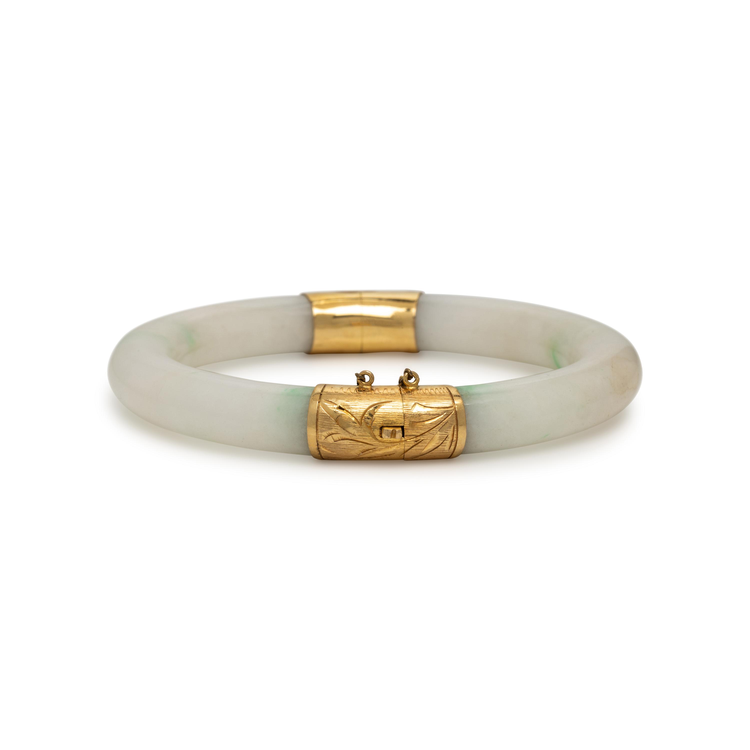 Jade and Yellow Gold Bracelet