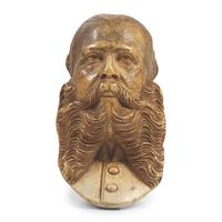 [Second Mexican Empire] Figural pipe carved in the likeness of Maximilian I of Mexico