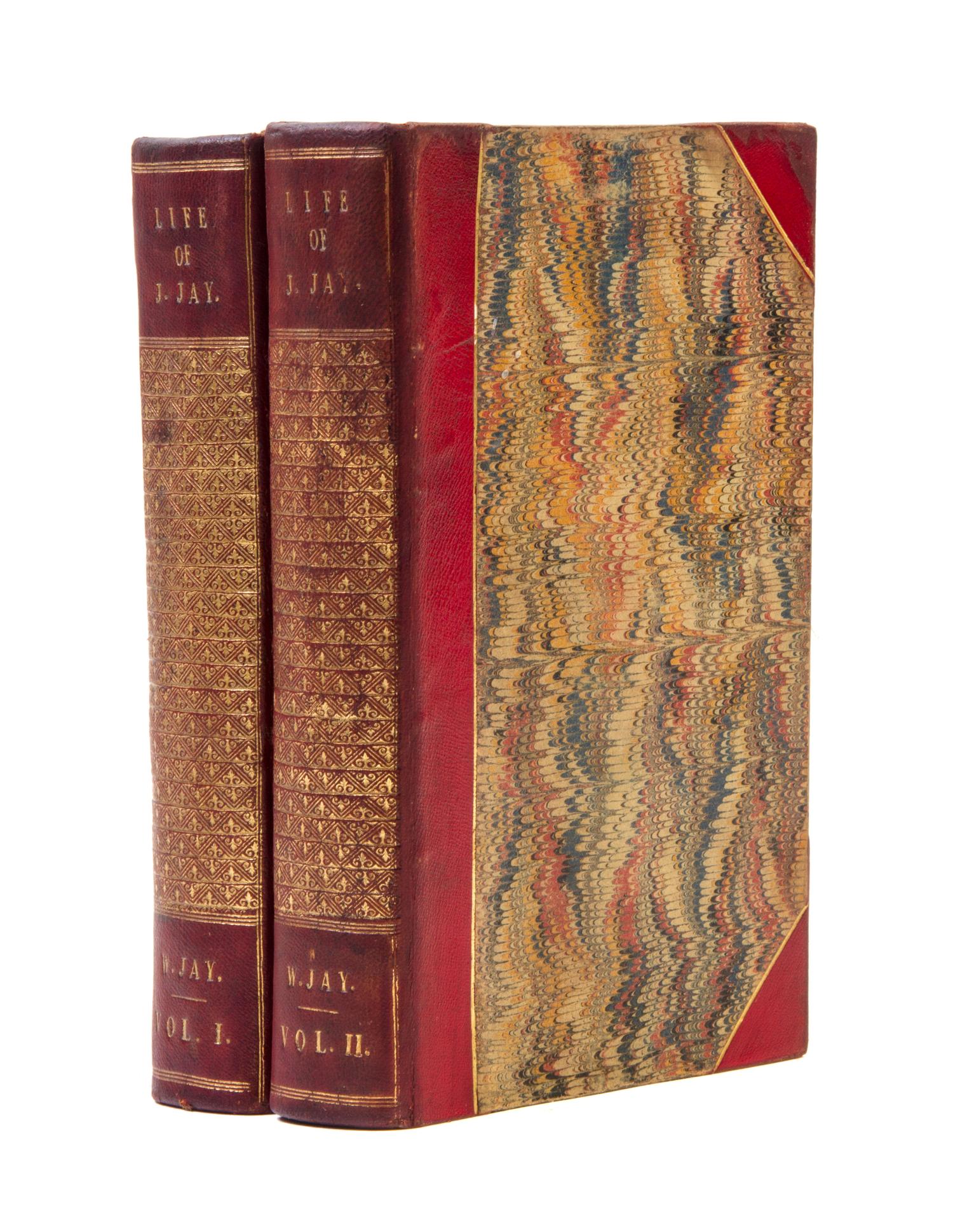 (JAY, JOHN) JAY, WILLIAM. The Life of John Jay... New York, 1833. 2 vols. First edition.