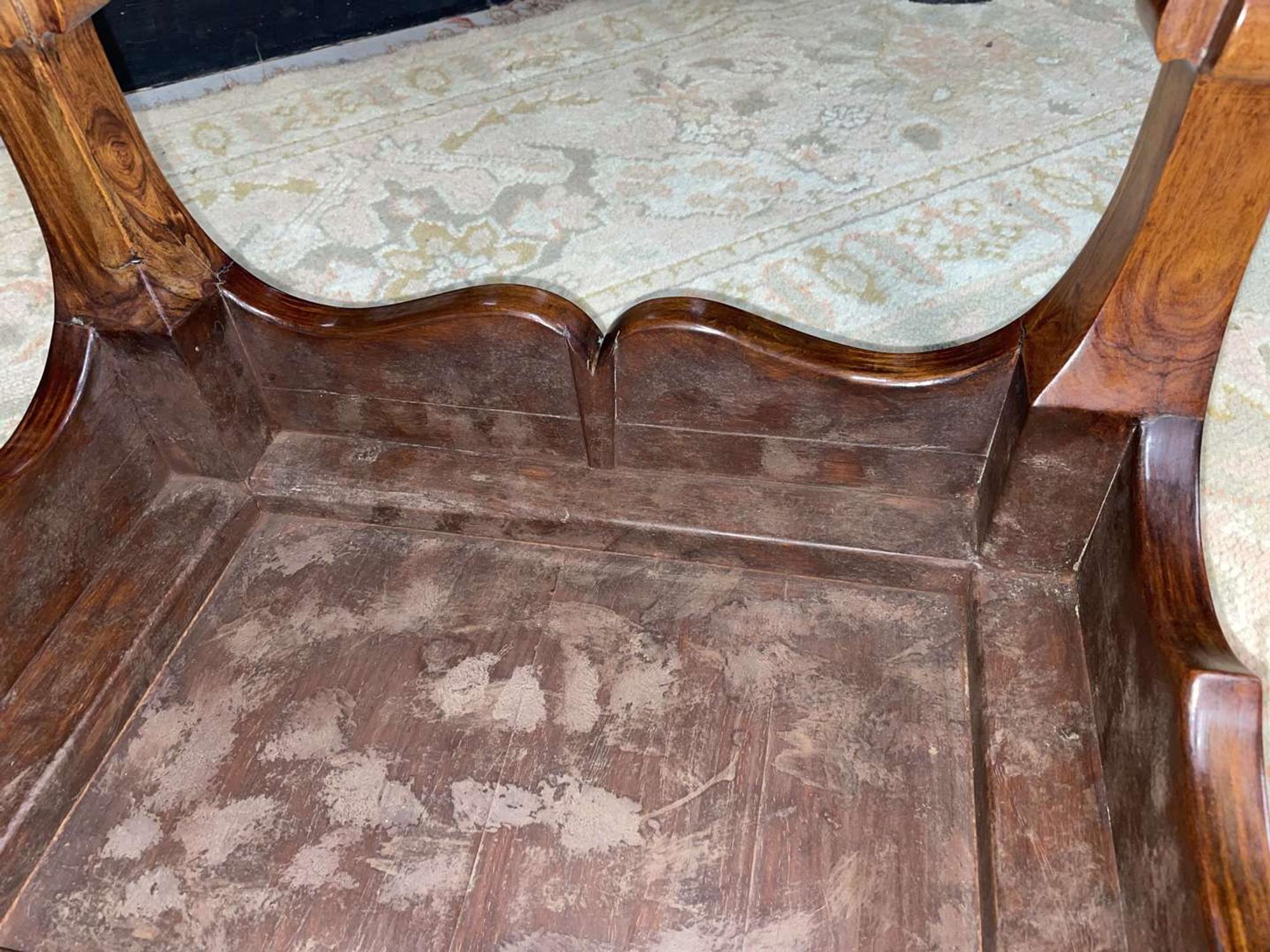 A Chinese Ming dynasty style carved hardwood low table 明式硬木矮方桌