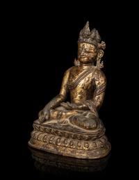 A Tibetan Gilt Bronze Figure of Bodhisattva Maitreya