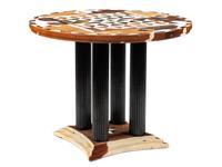 A Neoclassical Style Cowhide Inlaid Table