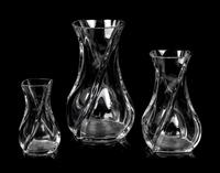 Three Baccarat Serpentine Vases