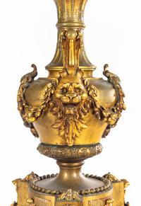 A Pair of Neoclassical Gilt Bronze Pedestals
