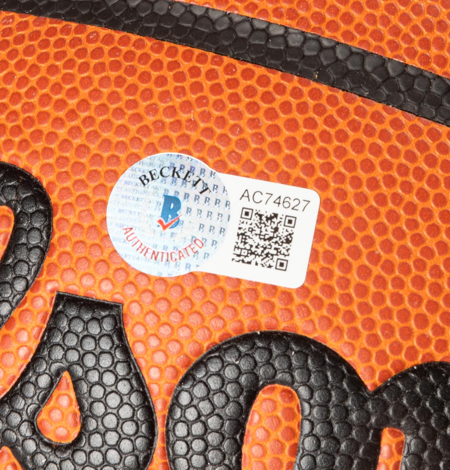 A Michael Jordan Signed Autograph Wilson Basketball (Beckett Authentication Services Letter)