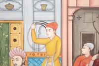 An Indian Mughal Painting on Linen