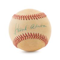 A Hank Aaron Signed Autograph Baseball (BAS Beckett Authentication Services Certified),