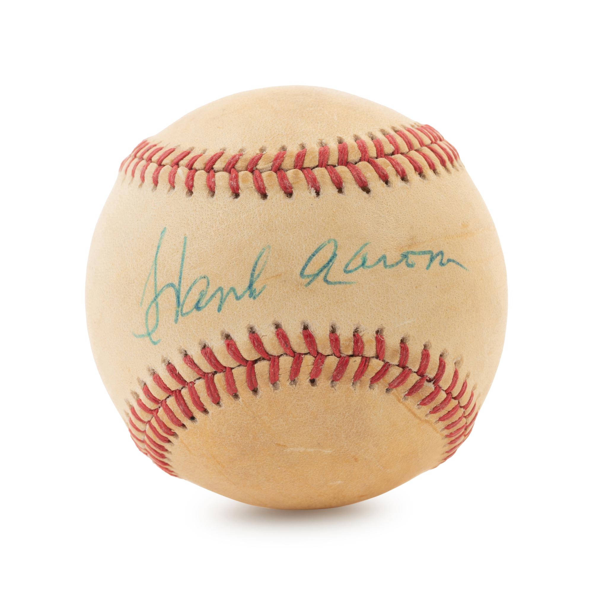 A Hank Aaron Signed Autograph Baseball (BAS Beckett Authentication Services Certified),