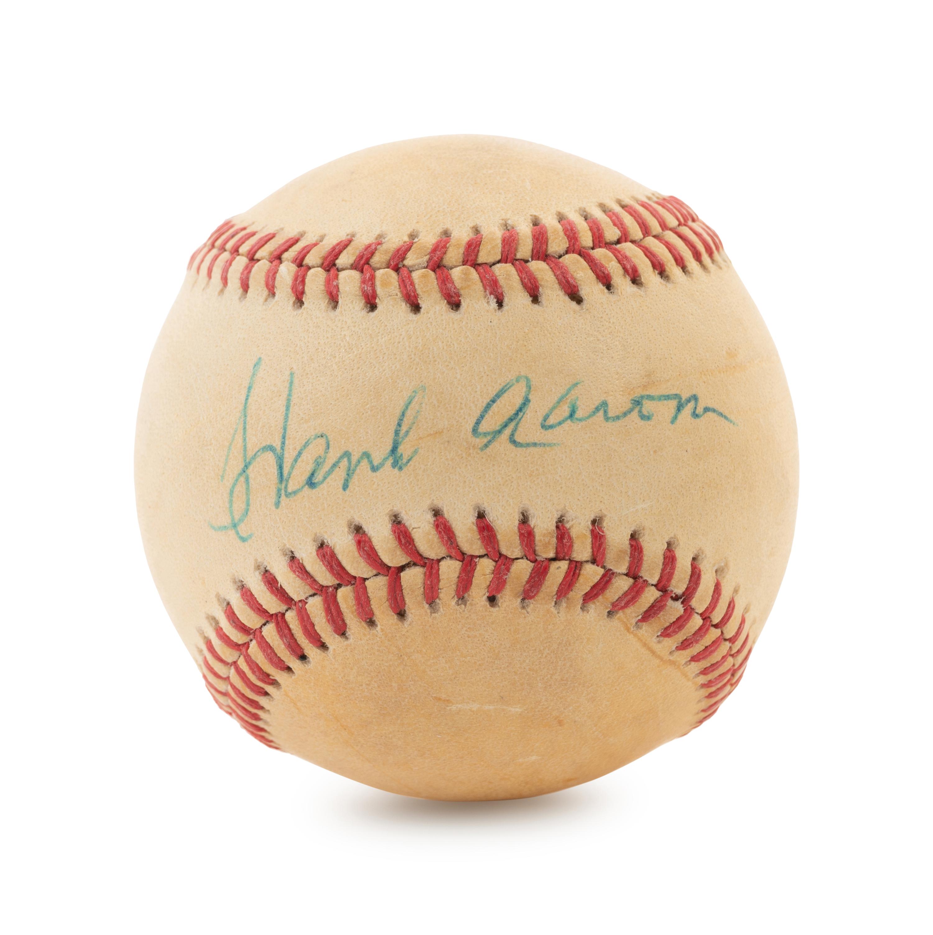 A Hank Aaron Signed Autograph Baseball (BAS Beckett Authentication Services Certified),
