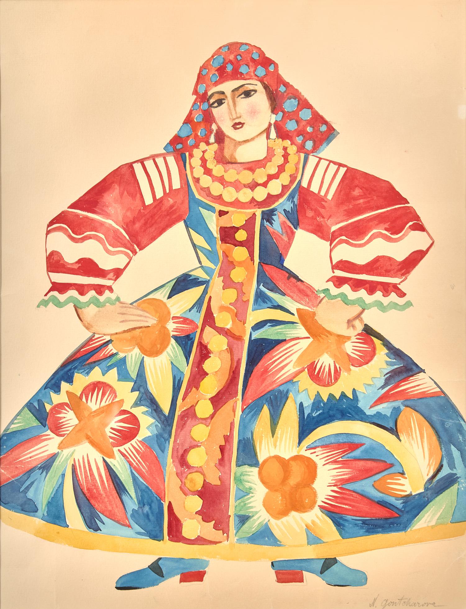 Costume Design for "The Golden Cockerel," 1914