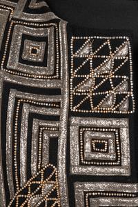Oscar de la Renta Coat With Leather & Bead Trim, Fall 2010