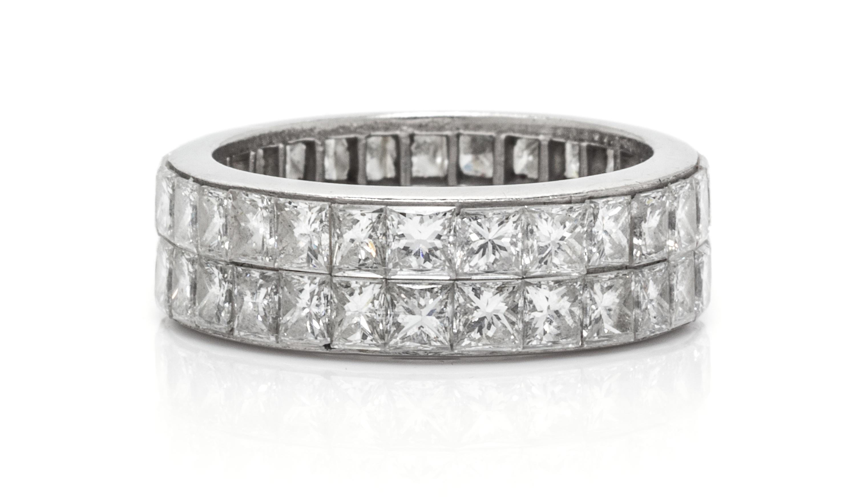 A Platinum and Diamond Eternity Band, 5.60 dwts.