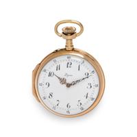LEPINE, 18K YELLOW GOLD OPEN FACE POCKET WATCH