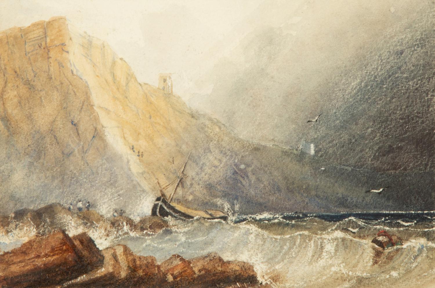 A Wreck on the Yorkshire Coast , circa 1840