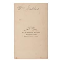 [Americana] (Walker, William). Carte de Visite