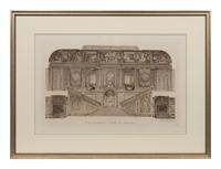 A Set of Six Framed Engravings Depicting Versailles and the Petit Trianon