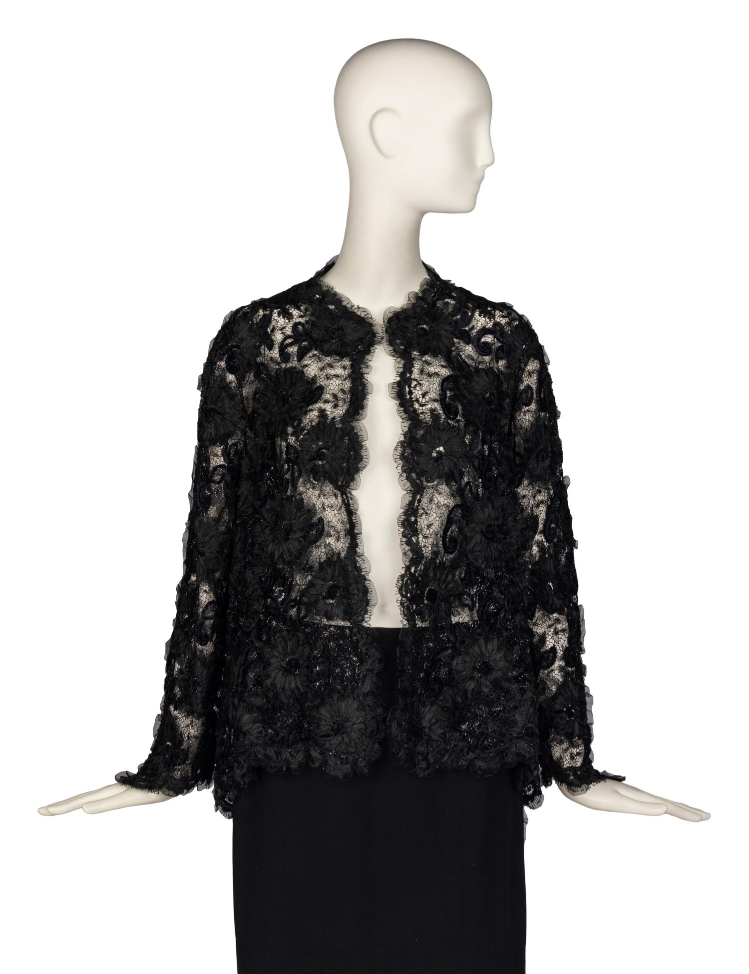Geoffrey Beene Floral Lace Jacket